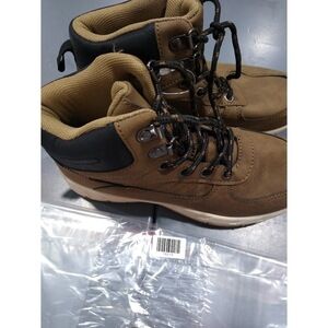 Rockport Boys Tatum Hiking Boots Taupe High-Top Size 2